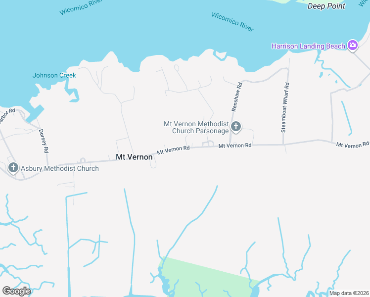 map of restaurants, bars, coffee shops, grocery stores, and more near 26919-27009 Mt Vernon Rd in Princess Anne