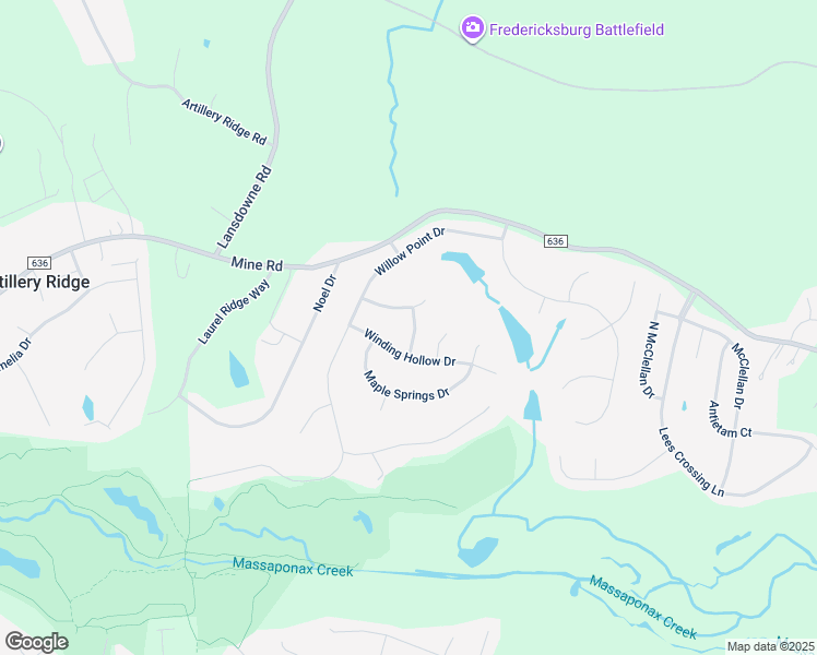 map of restaurants, bars, coffee shops, grocery stores, and more near 13106 Cherub Way in Fredericksburg