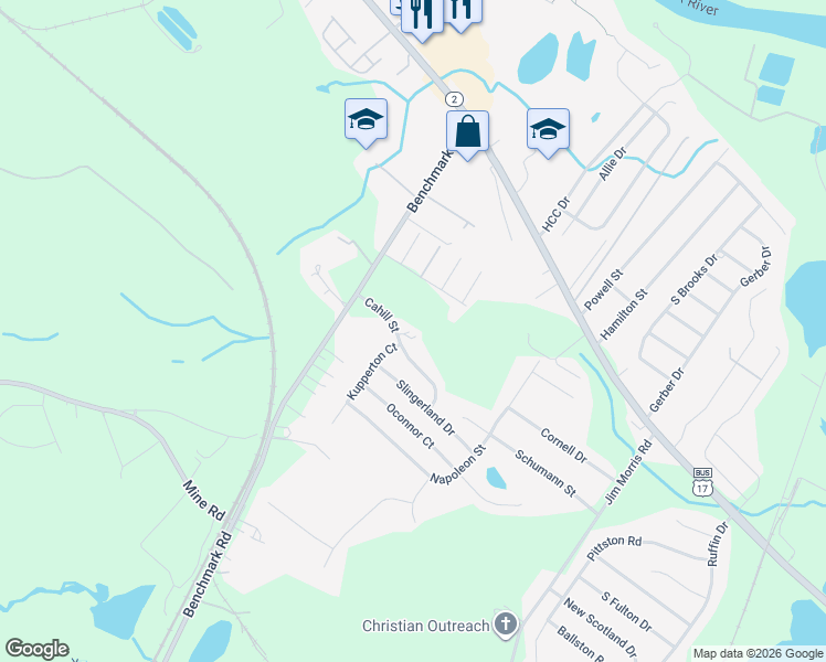 map of restaurants, bars, coffee shops, grocery stores, and more near 3002 Cahill Street in Fredericksburg