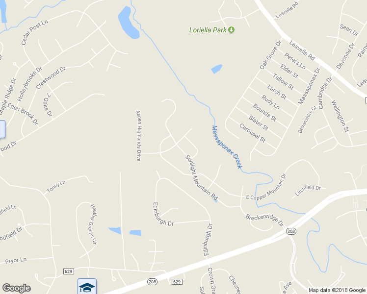 map of restaurants, bars, coffee shops, grocery stores, and more near 6019 Sunlight Mountain Road in Spotsylvania