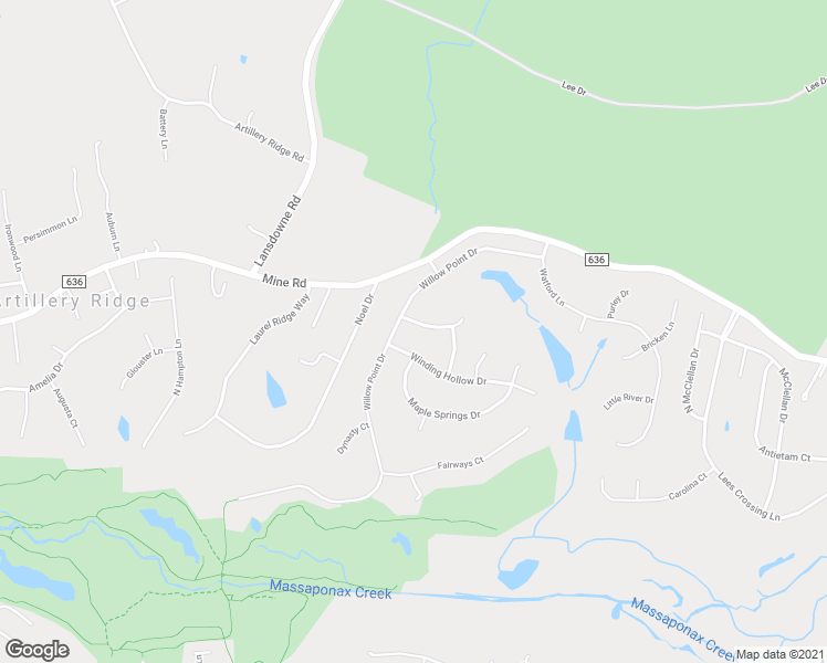 map of restaurants, bars, coffee shops, grocery stores, and more near 3812 Fallwood Lane in Fredericksburg