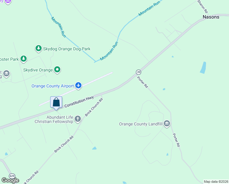 map of restaurants, bars, coffee shops, grocery stores, and more near 19212 Constitution Highway in Orange