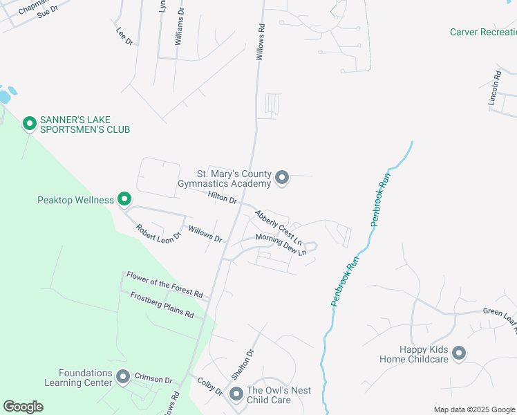 map of restaurants, bars, coffee shops, grocery stores, and more near 46860 Abberly Crest Lane in Lexington Park