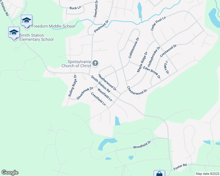 map of restaurants, bars, coffee shops, grocery stores, and more near 10710 Heatherwood Drive in Spotsylvania Courthouse