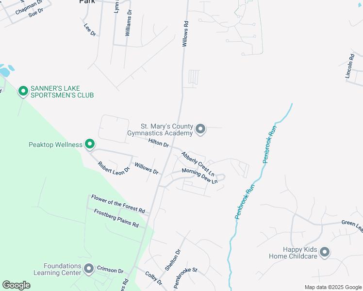 map of restaurants, bars, coffee shops, grocery stores, and more near 46850 Abberly Crest Lane in Lexington Park