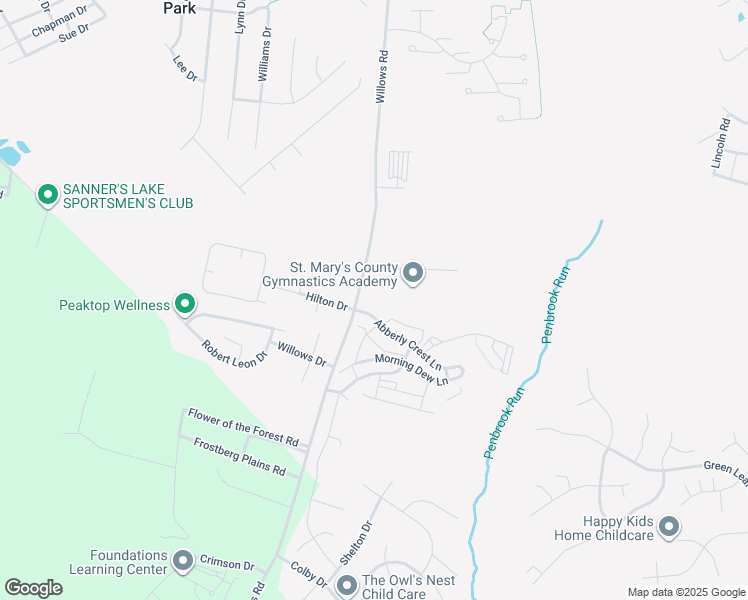 map of restaurants, bars, coffee shops, grocery stores, and more near 46850 Abberly Crest Lane in Lexington Park
