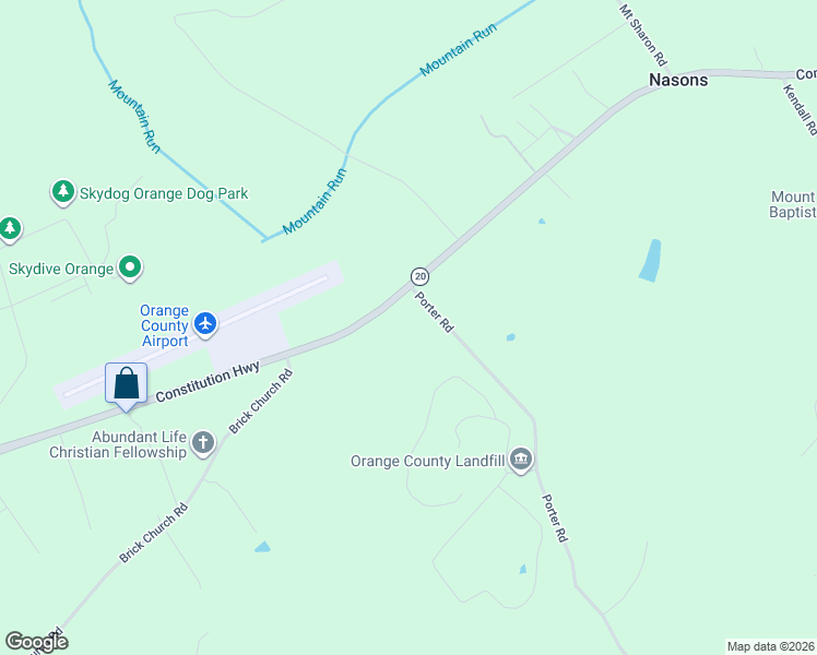 map of restaurants, bars, coffee shops, grocery stores, and more near 19290 Constitution Highway in Orange