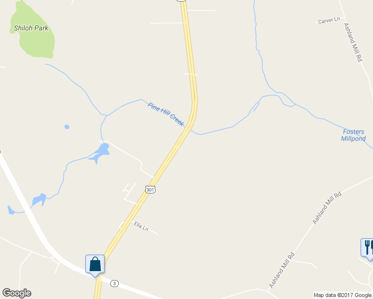 map of restaurants, bars, coffee shops, grocery stores, and more near 12071 James Madison Parkway in King George