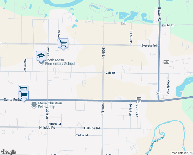 map of restaurants, bars, coffee shops, grocery stores, and more near 29920 Gale Road in Pueblo