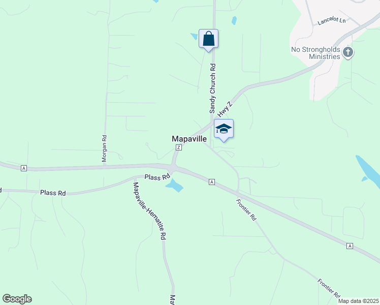 map of restaurants, bars, coffee shops, grocery stores, and more near in Mapaville