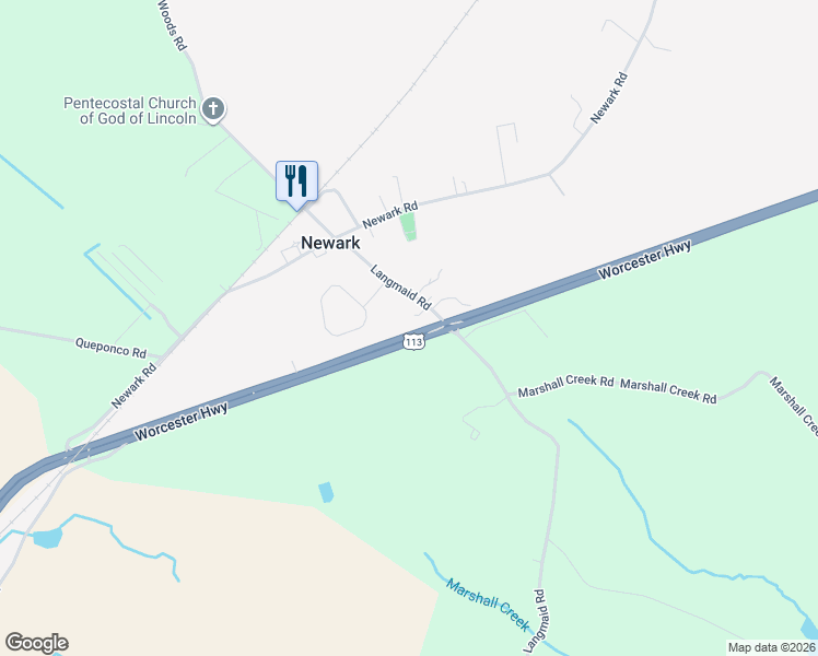 map of restaurants, bars, coffee shops, grocery stores, and more near 8358 Langmaid Road in Newark