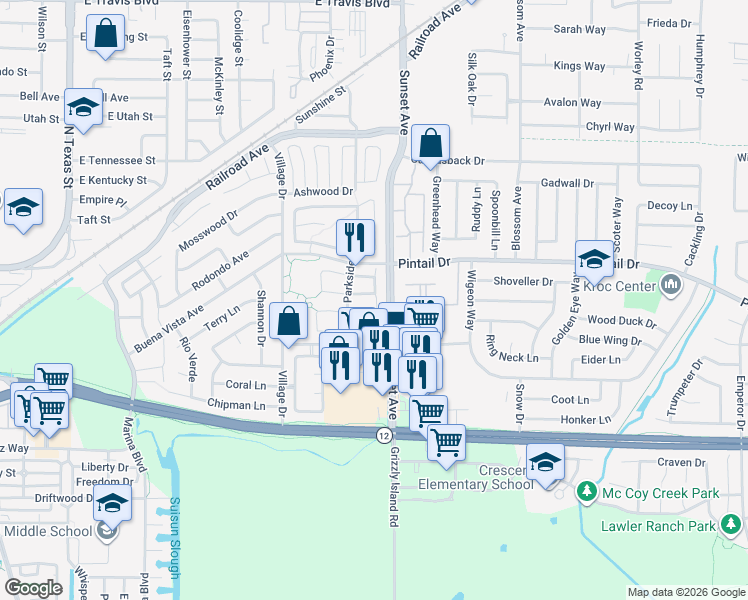 map of restaurants, bars, coffee shops, grocery stores, and more near 348 Flagstone Circle in Suisun City