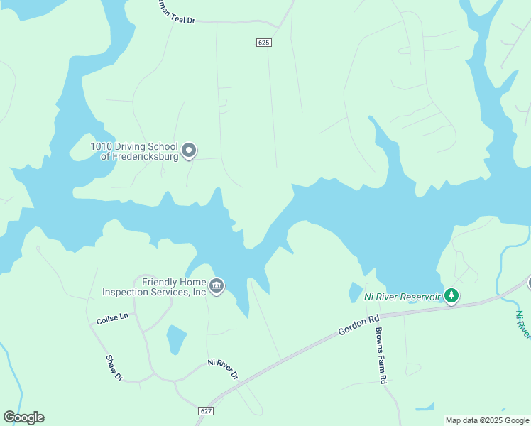 map of restaurants, bars, coffee shops, grocery stores, and more near 10610 Whispering Way in Fredericksburg