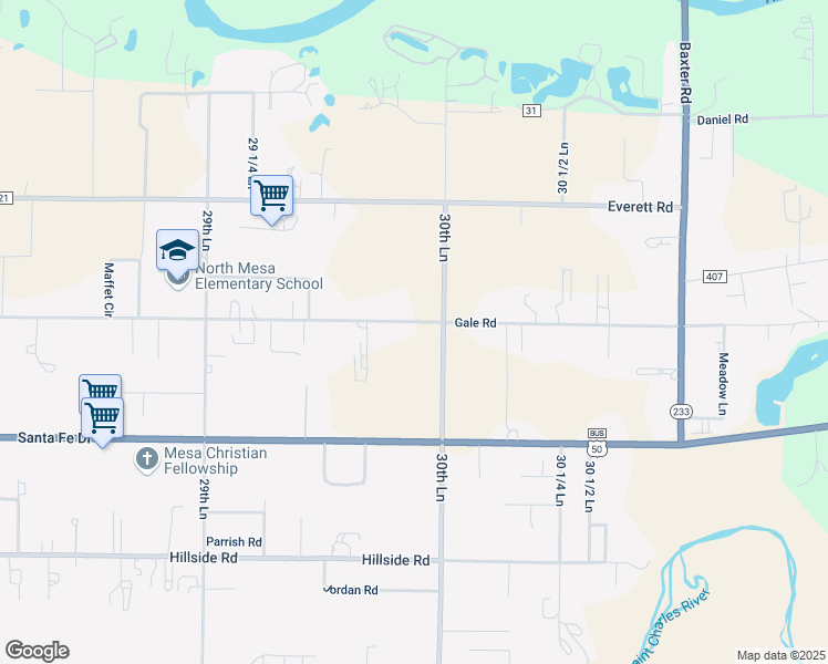 map of restaurants, bars, coffee shops, grocery stores, and more near 29920 Gale Road in Pueblo