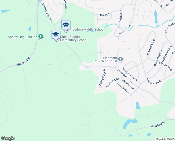map of restaurants, bars, coffee shops, grocery stores, and more near 7240 Smith Station Road in Fredericksburg