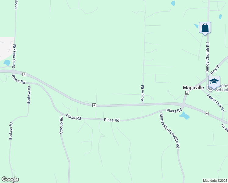 map of restaurants, bars, coffee shops, grocery stores, and more near 5 Cedar Creek Drive in Festus