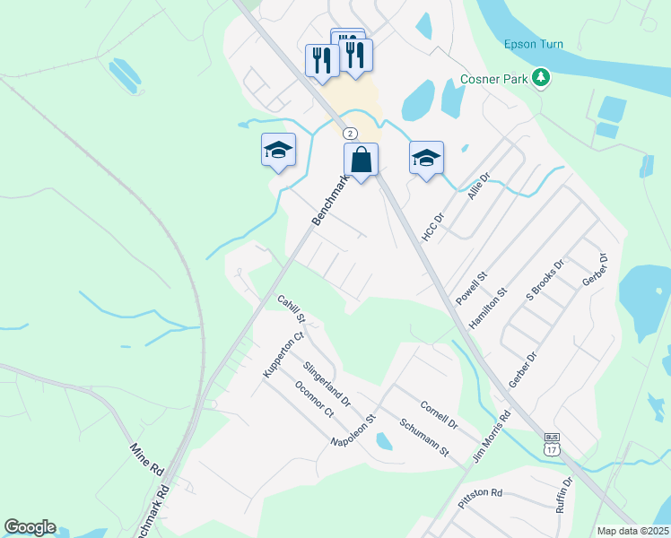 map of restaurants, bars, coffee shops, grocery stores, and more near 10515 Boxmeer Court in Fredericksburg