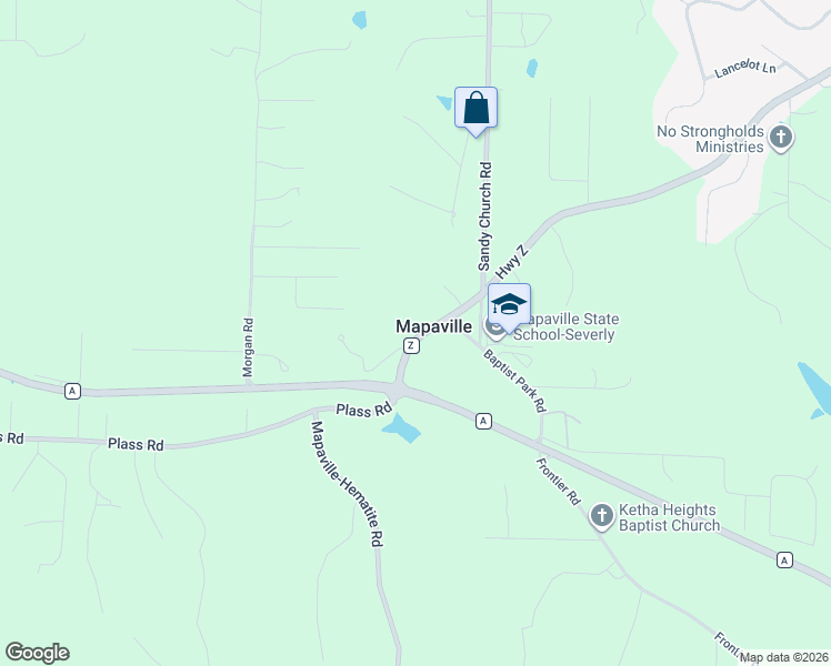 map of restaurants, bars, coffee shops, grocery stores, and more near in Mapaville