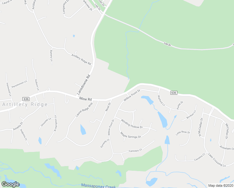 map of restaurants, bars, coffee shops, grocery stores, and more near 3833 Mine Road in Fredericksburg