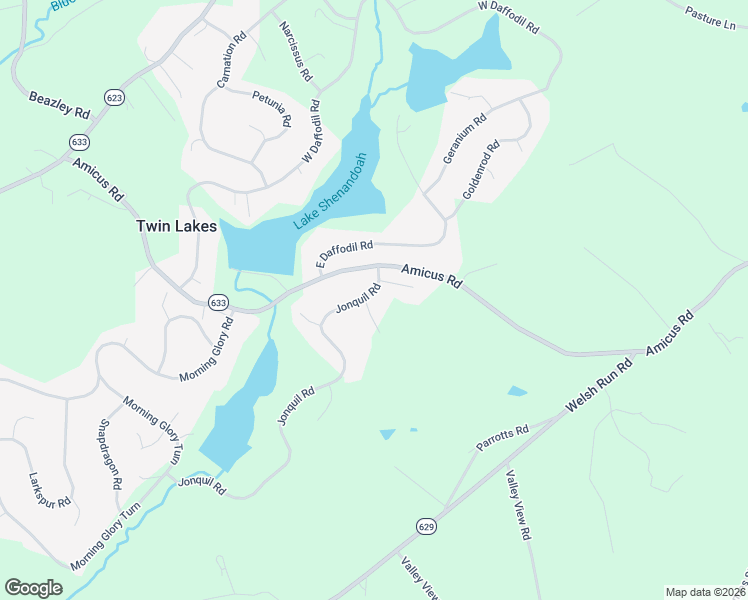 map of restaurants, bars, coffee shops, grocery stores, and more near 55 Gardenia Road in Ruckersville