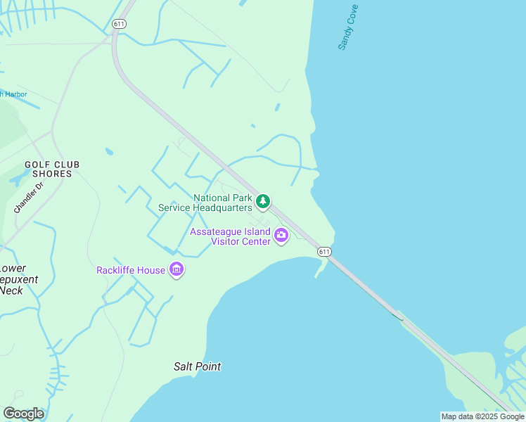 map of restaurants, bars, coffee shops, grocery stores, and more near 7206 National Seashore Lane in Berlin