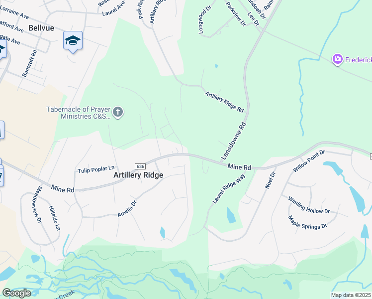map of restaurants, bars, coffee shops, grocery stores, and more near 10501 Afton Grove Court in Fredericksburg