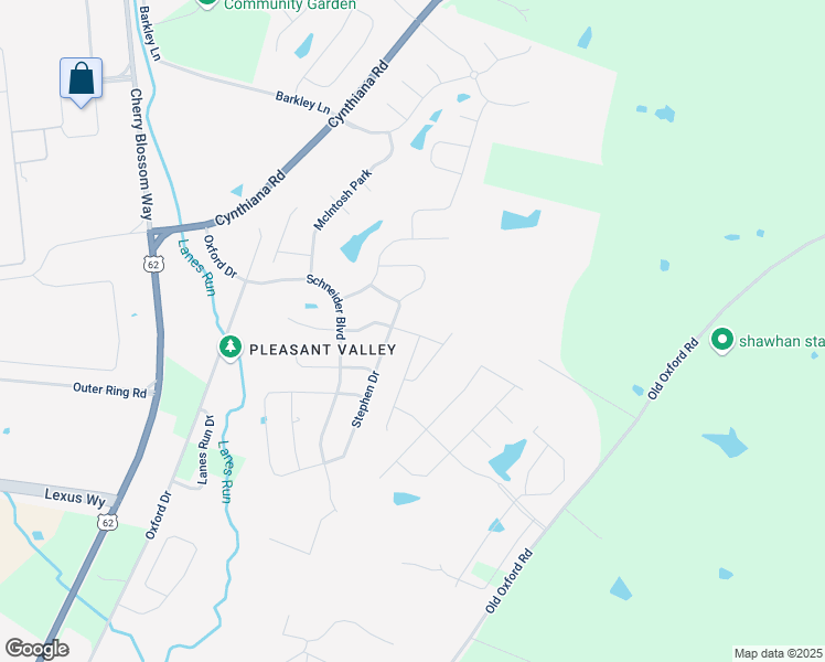 map of restaurants, bars, coffee shops, grocery stores, and more near 125 Stephen Drive in Georgetown