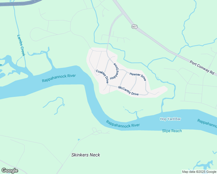 map of restaurants, bars, coffee shops, grocery stores, and more near 5909 Coakley Drive in King George