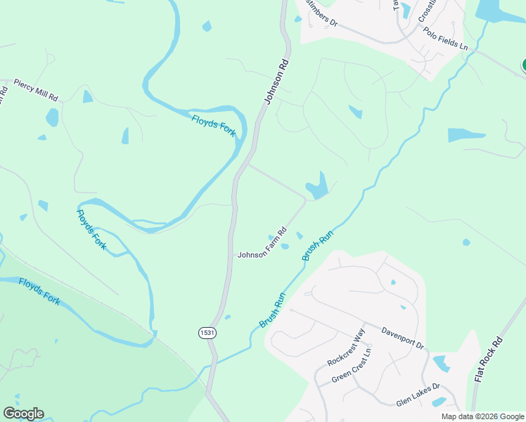 map of restaurants, bars, coffee shops, grocery stores, and more near 1215 Johnson Road in Louisville
