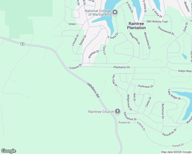 map of restaurants, bars, coffee shops, grocery stores, and more near 5930 State Highway B in Hillsboro