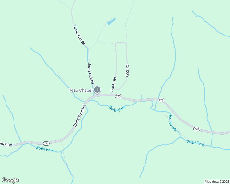 map of restaurants, bars, coffee shops, grocery stores, and more near 300 Cr-1223 in Rush