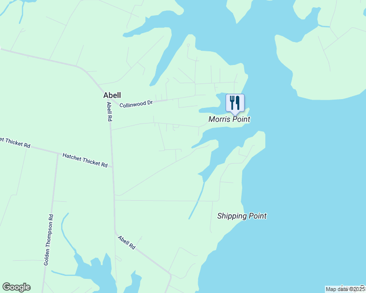 map of restaurants, bars, coffee shops, grocery stores, and more near 21212 Bernie Lawrence Lane in Abell