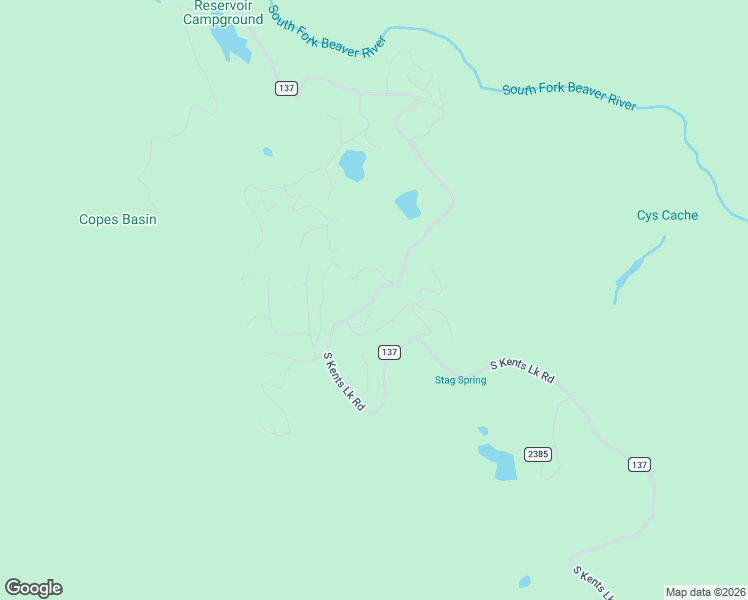 map of restaurants, bars, coffee shops, grocery stores, and more near 820 South Kents Lake Road in Beaver