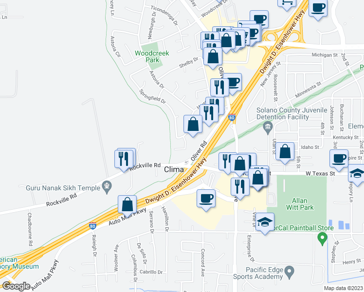 map of restaurants, bars, coffee shops, grocery stores, and more near 1137 Hartford Place in Fairfield