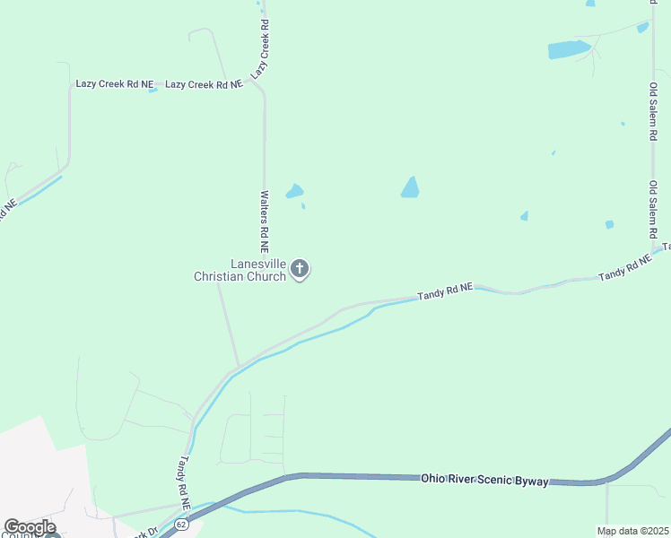 map of restaurants, bars, coffee shops, grocery stores, and more near 8198 Tandy Road Northeast in Lanesville