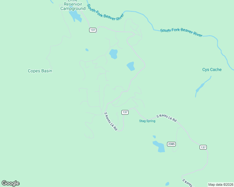 map of restaurants, bars, coffee shops, grocery stores, and more near Forest Road 137 in Beaver