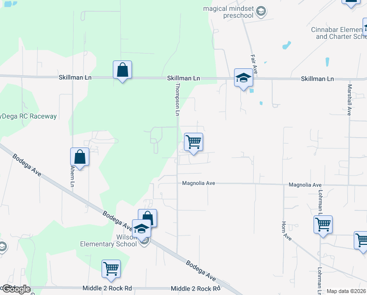 map of restaurants, bars, coffee shops, grocery stores, and more near 956 Repetto Road in Petaluma