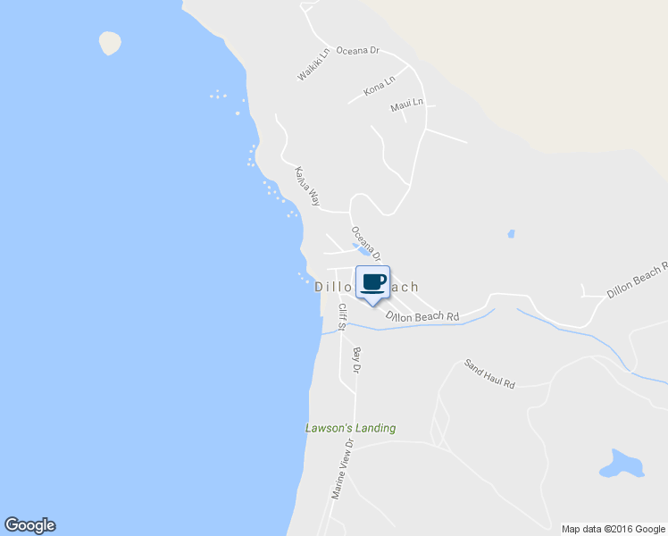 map of restaurants, bars, coffee shops, grocery stores, and more near 86 Ocean View Ave in Dillon Beach