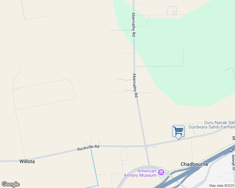 map of restaurants, bars, coffee shops, grocery stores, and more near 4303 Abernathy Road in Fairfield