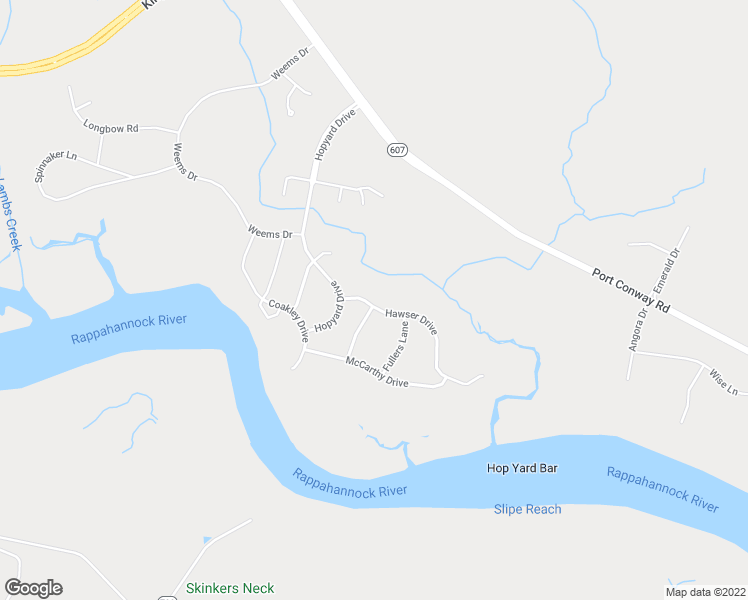 map of restaurants, bars, coffee shops, grocery stores, and more near 6125 Hawser Drive in King George