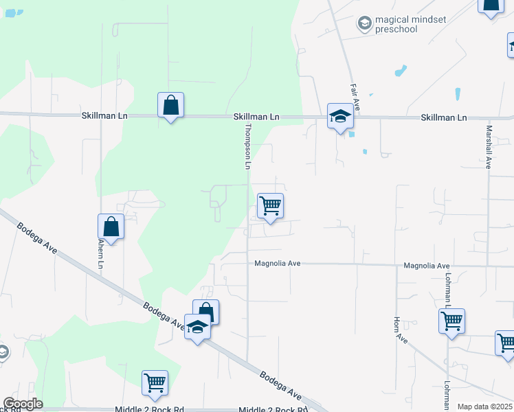 map of restaurants, bars, coffee shops, grocery stores, and more near 956 Repetto Road in Petaluma