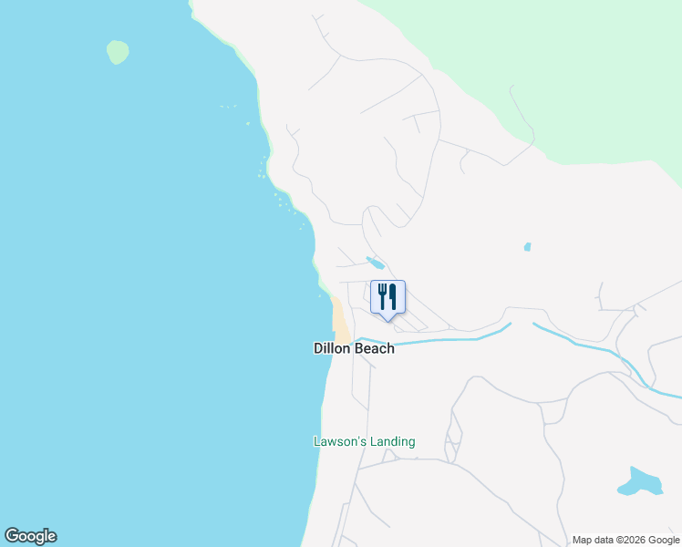 map of restaurants, bars, coffee shops, grocery stores, and more near 86 Ocean View Avenue in Dillon Beach