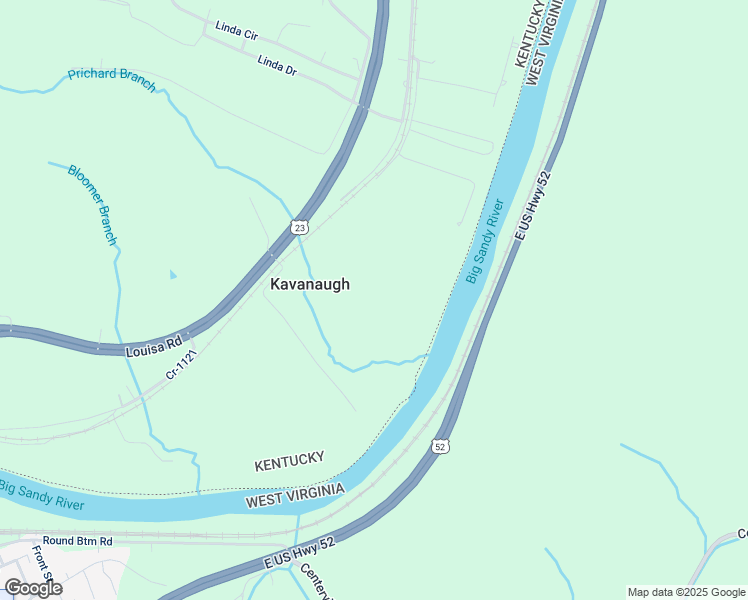 map of restaurants, bars, coffee shops, grocery stores, and more near 9468-9656 Kavanaugh Road in Catlettsburg