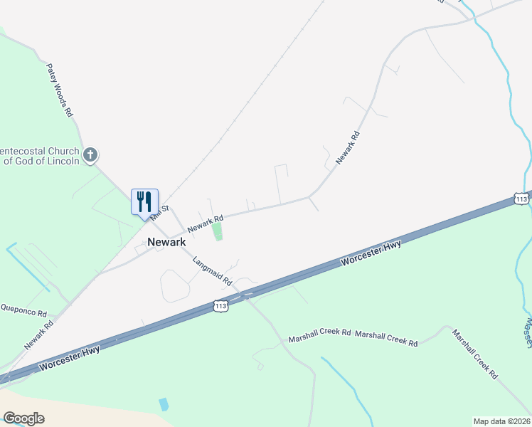 map of restaurants, bars, coffee shops, grocery stores, and more near 8528 Newark Road in Newark