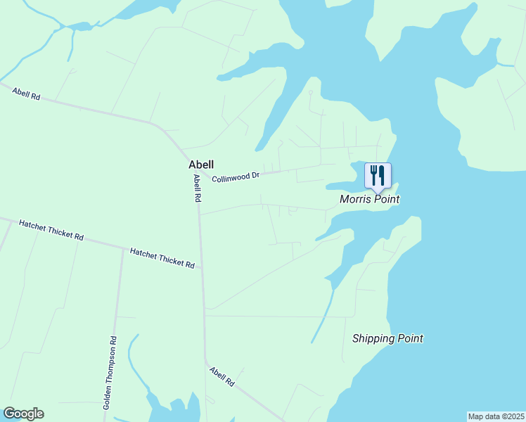 map of restaurants, bars, coffee shops, grocery stores, and more near 38659 Morris Point Road in Abell