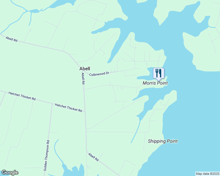 map of restaurants, bars, coffee shops, grocery stores, and more near 38659 Morris Point Road in Abell
