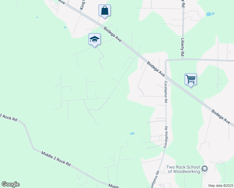 map of restaurants, bars, coffee shops, grocery stores, and more near 291 Monte Vista Lane in Petaluma