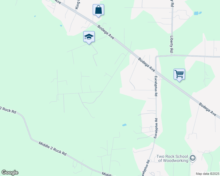 map of restaurants, bars, coffee shops, grocery stores, and more near 291 Monte Vista Lane in Petaluma