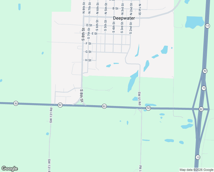 map of restaurants, bars, coffee shops, grocery stores, and more near Southwest 786 Road in Deepwater