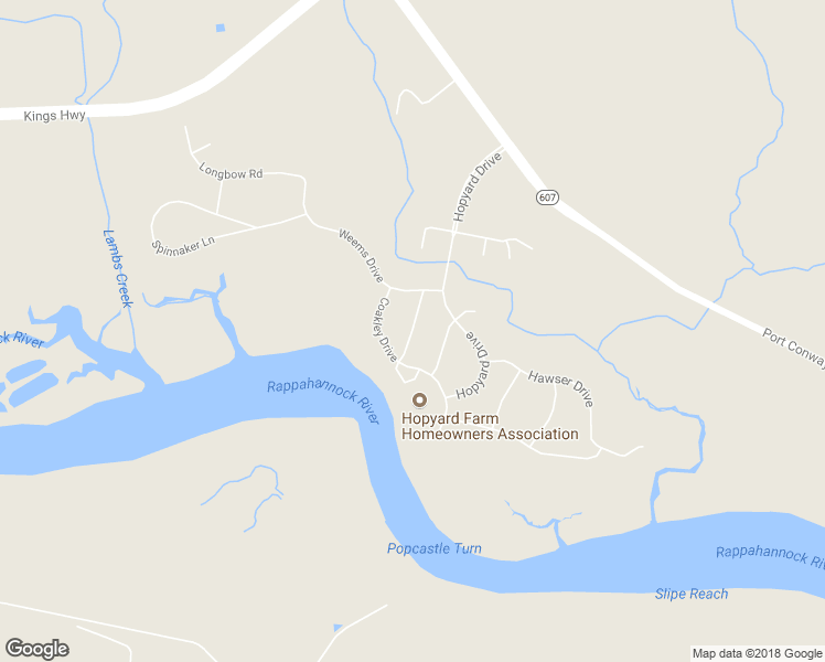map of restaurants, bars, coffee shops, grocery stores, and more near Ianthas Way in Rappahannock Academy